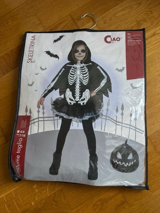 Disfraz de Esqueleto para Niña talla 7-10