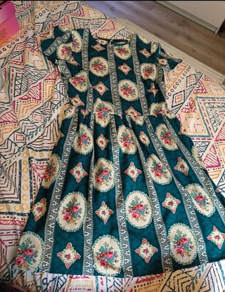 Vestido manga corta estampado