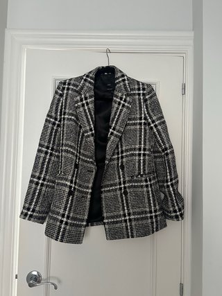 Americana de cuadros Mango