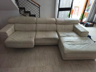 Sofá Chaise Longue Beige 2,80m