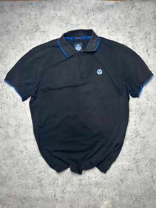 North Sails Polo Shirt- Basic Black Retro Fit Y2K