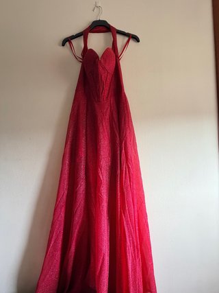 Vestido largo de fiesta rojo