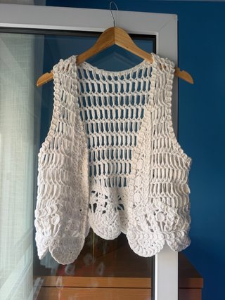 Chaleco de Crochet Blanco
