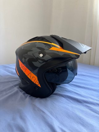 Casco Jet Acerbis Negro Naranja