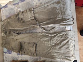 Pantalón Vaquero Gris Estilo Cargo