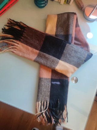 Bufanda elegante a cuadros estilo Cashmere Feeling