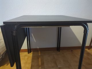 Mesa escritorio extensible negra