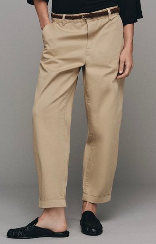 Pantalón Zara Mujer Camel Talla 38