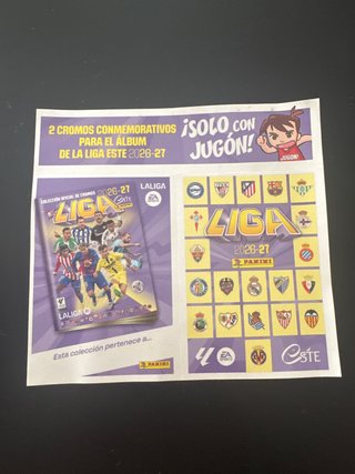 2 Cromos Conmemorativos Liga Este 2026-27