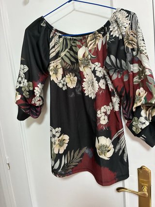 Blusa estampada floral manga 3/4