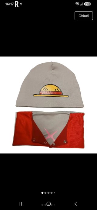 Set cappello e scaldacollo One Piece Invernale.