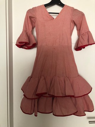 Traje de flamenca para niña. TALLA 7-11 años.