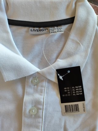 Polo Blanco Livergy Talla XL