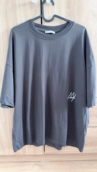Camiseta Zara Gris Talla M