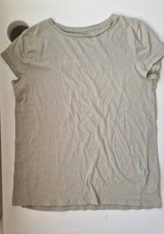 Camiseta Básica H&M Verde Caqui