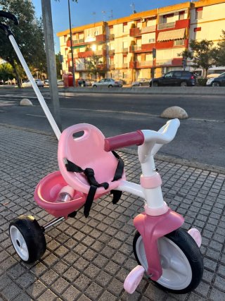 Triciclo/Sillita paseo bebé rosa