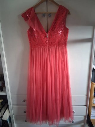 Vestido Fiesta Ana Sousa Coral Talla 40