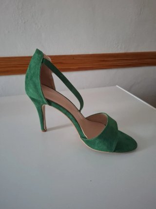 Zapatos de Tacón Verdes Talla 39
