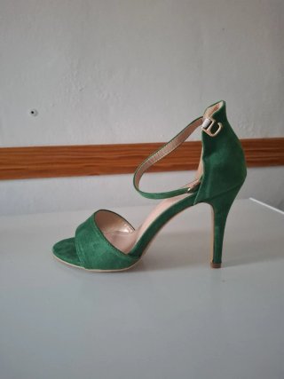 Zapatos de Tacón Verdes Talla 39