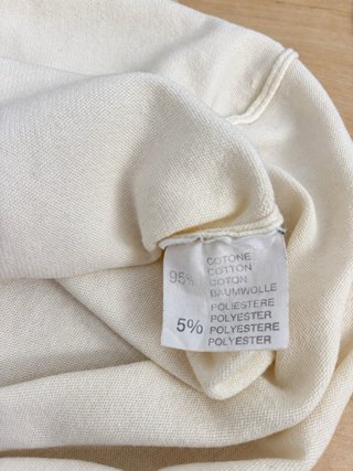 Top de malha fina Jil Sander creme