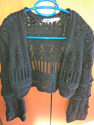 Chaqueta corta de crochet Zara