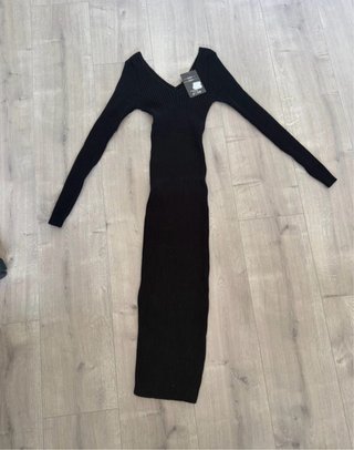 Vestido Negro de Punto
