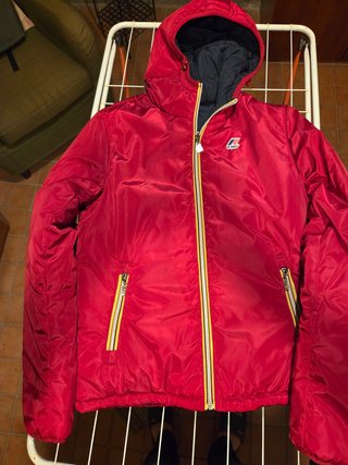 Giacca K-Way Rossa Reversibile
