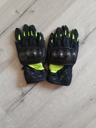 Guantes Motard Love Negros y Verdes talla M