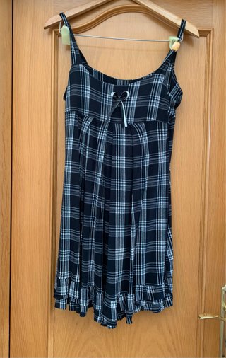 Vestido de tirantes estampado cuadros