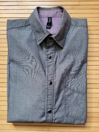 Camisa Sfera Rayas Gris Talla M