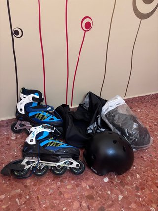 Patines en línea Oxelo con casco y protecciones