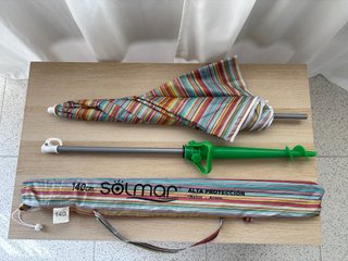 Sombrilla playa 140 cm multicolor