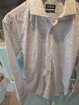 Camisa Cafe coton hombre Estampada Talla M