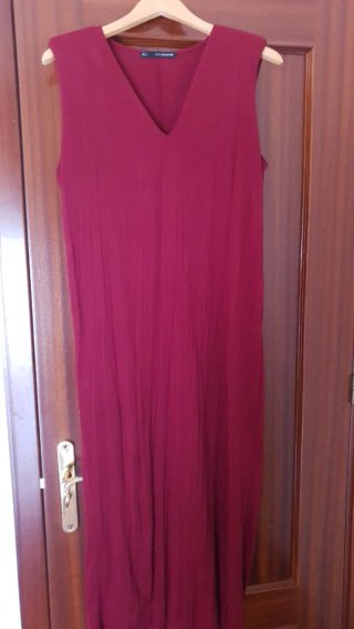 Vestido largo burdeos