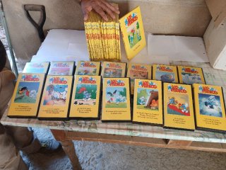Colección de 20 Libros y 14 VHS Los Pitufos.