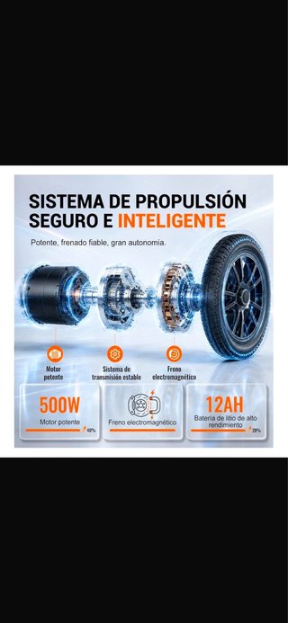 Sedia a rotelle elettrica ByteTecpeak D14 pieghevole