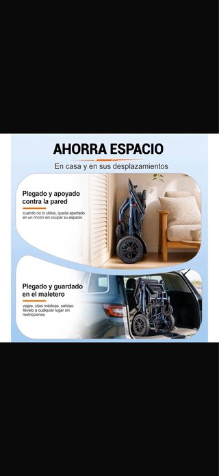 Sedia a rotelle elettrica ByteTecpeak D14 pieghevole