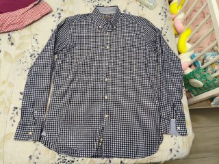 Camisa de cuadros azul y blanca emilio tucci