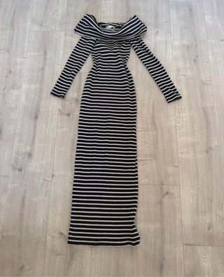 Vestido largo de rayas