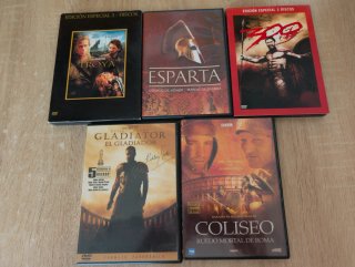 Lote 5 Películas DVD Acción Histórica