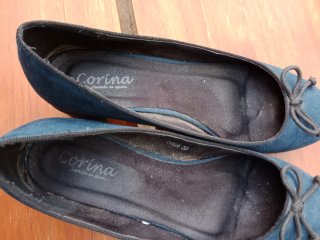 Zapatos planos Corina azul mujer
