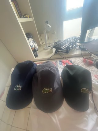 Lote 3 Gorras Lacoste Azul y Verde Una 8 todas 20