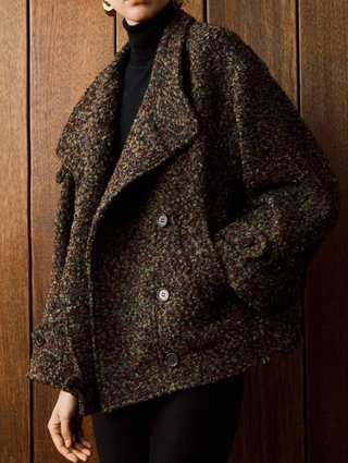 CHAQUETA/ABRIGO OVERSIZE TEXTURIZADO NUEVO