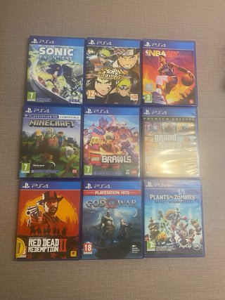 PS4 (PlayStation 4) Negra + Mando + Juegos