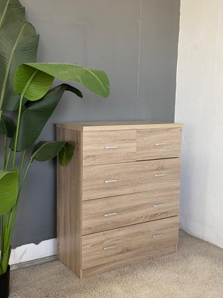 Comoda nueva con 5 cajones sonoma