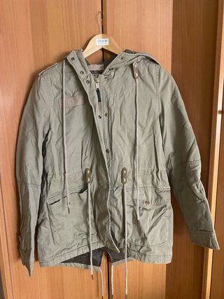 Cazadora Estilo Parka Verde Oliva