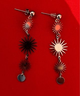 Pendientes Largos Shein Plateados