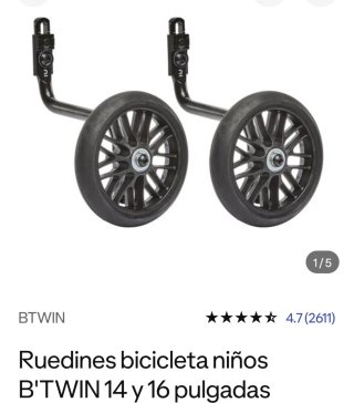 Ruedines B'TWIN para bicicleta 14 y 16 pulgadas