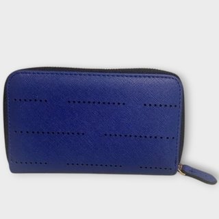 Cartera monedero azul con cremallera
