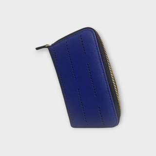 Cartera monedero azul con cremallera